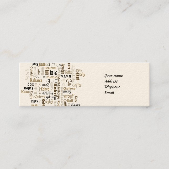 Carte De Visite Mini Café (Devant)