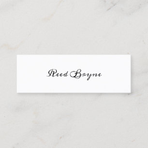 Carte De Visite Mini Calligraphie manuscrite White Black Calling
