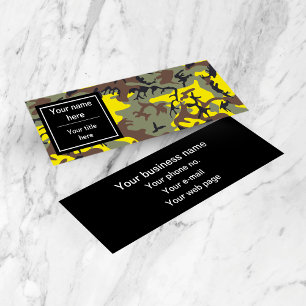 Carte De Visite Mini Camo jaune et marron, Camouflage, Militaire, Armée