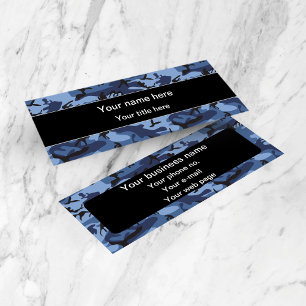 Carte De Visite Mini Camo Navy, Camouflage Bleu, Militaire, Armée