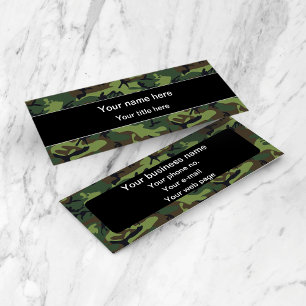 Carte De Visite Mini Camouflage vert, Armée