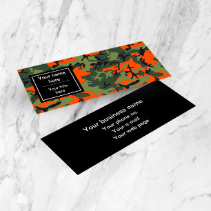 Carte De Visite Mini Camouflage vert orange, Militaire, Armée