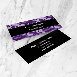 Carte De Visite Mini Camouflage violet Motif, Militaire, Armée
