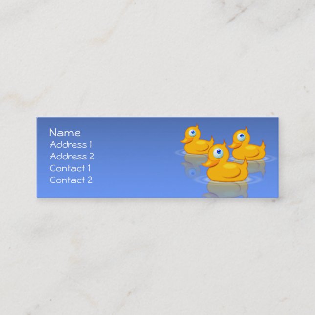 Carte De Visite Mini Canards en caoutchouc (Devant)