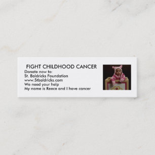Carte De Visite Mini Cancer d'enfance de combat