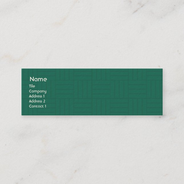 Carte De Visite Mini Carrelage vert - Fin (Devant)