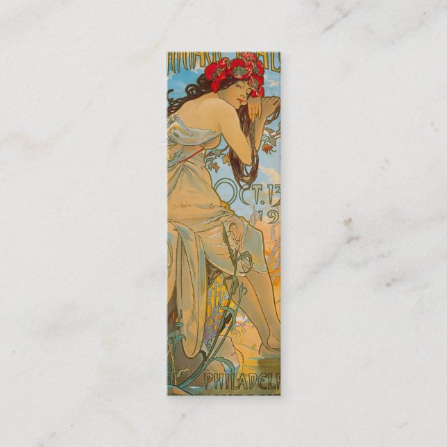 Carte De Visite Mini Carriage Dealers by Alphonse Mucha (1902) Bookmark (Devant)