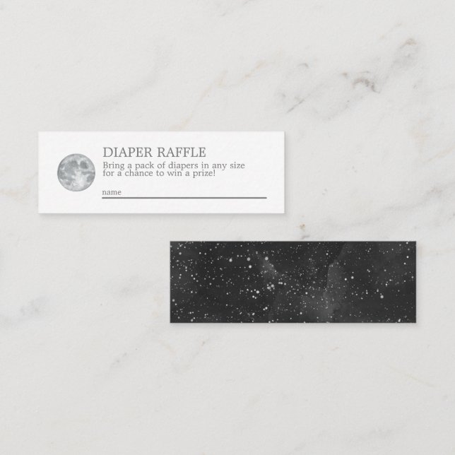 Carte De Visite Mini Carte Mini boîtier de la couche de lune  (Devant / Derrière)