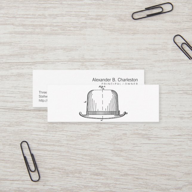Carte De Visite Mini Casquette (Devant/Arrière en situation)