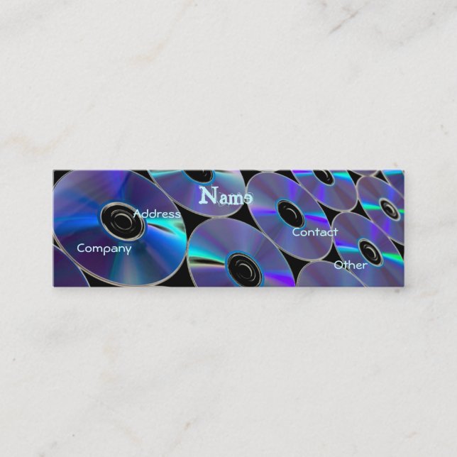 CARTE DE VISITE MINI CD DJ (Devant)