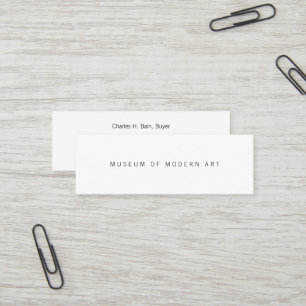 Carte De Visite Mini Centre minimaliste du musée - Deux affaires avant 