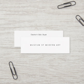 Carte De Visite Mini Centre minimaliste du musée - Deux affaires avant 