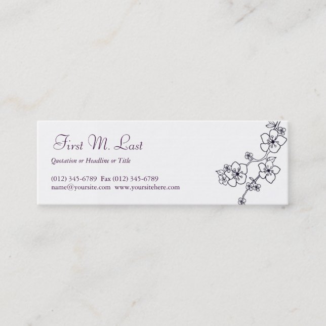 Carte De Visite Mini Cerise (Devant)