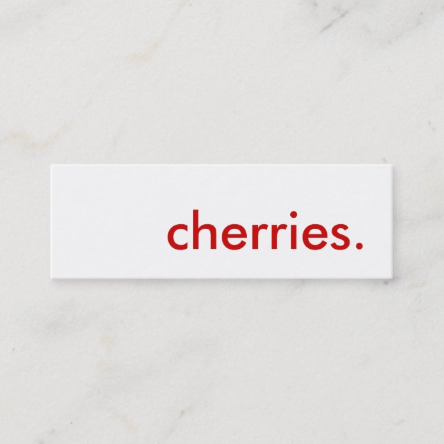 Carte De Visite Mini cerises. (Devant)