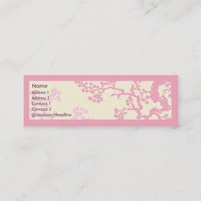Carte De Visite Mini Cerisiers en fleurs - maigres (Devant)