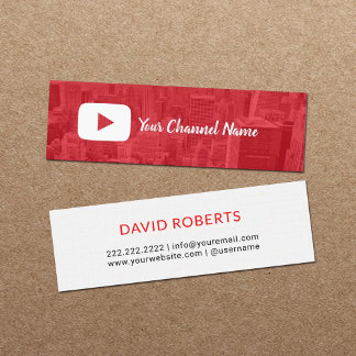 Carte De Visite Mini Chaîne YouTube Photo personnalisée Youtuber