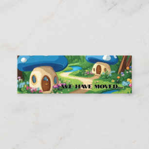 Carte De Visite Mini Champignons Nous avons déménagé