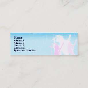 Carte De Visite Mini Chanteur de guitare de paix - maigre