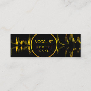 Carte De Visite Mini Chanteur vocaliste DJ Music Enseignant Microphone 