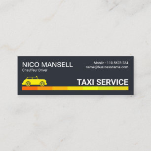 Carte De Visite Mini Chauffeur de taxi routier Orange Yellow Shades