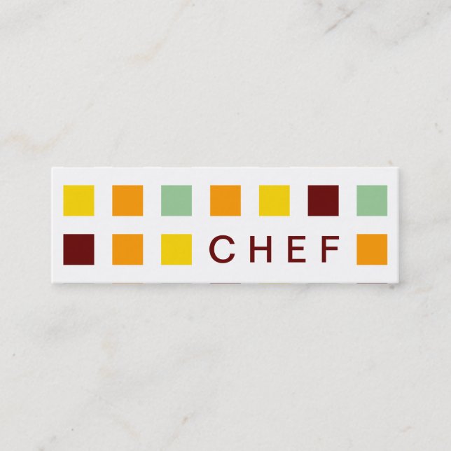 Carte De Visite Mini CHEF (carrés modérés) (Devant)