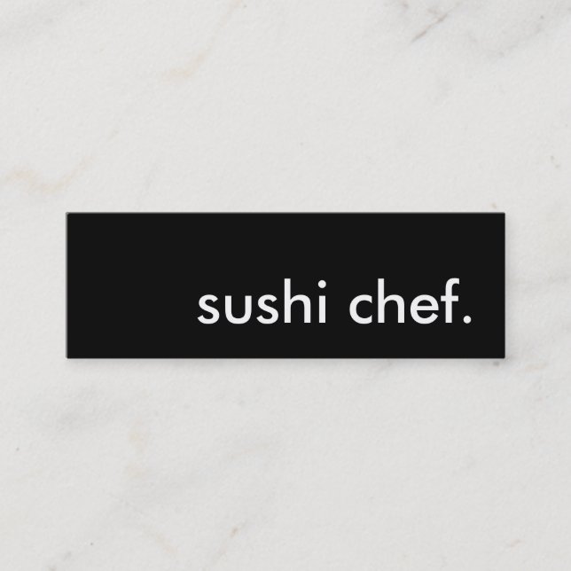 Carte De Visite Mini chef sushi. (Devant)