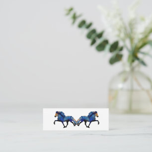 Carte De Visite Mini Cheval islandais Nuit étoilée