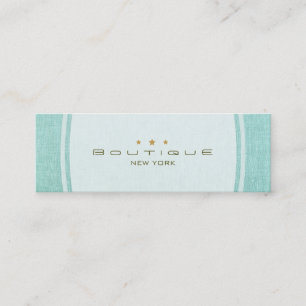 Carte De Visite Mini Chic Boutique Simple Turquoise Bleu Look