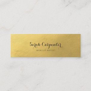 Carte De Visite Mini chic élégant de l'or   de faux