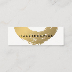 Carte De Visite Mini Chic Faux Gold brossé
