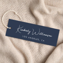 Chic Signature Script Blue Hang Tag