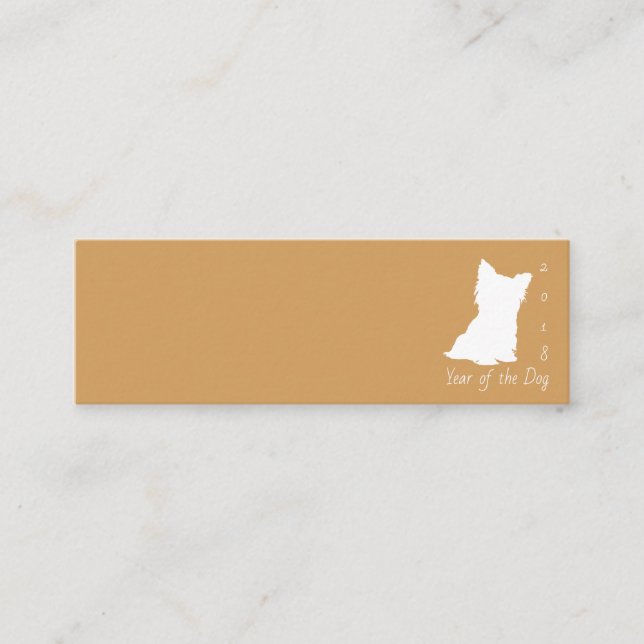 Carte De Visite Mini Chien Nouvel An Chinois 2018 choisir la couleur En (Devant)