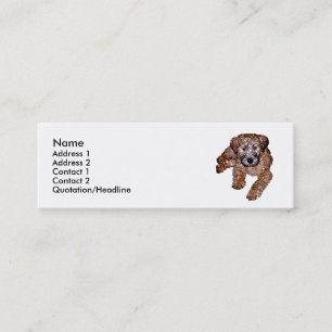 Carte De Visite Mini Chiot roux à revêtement souple