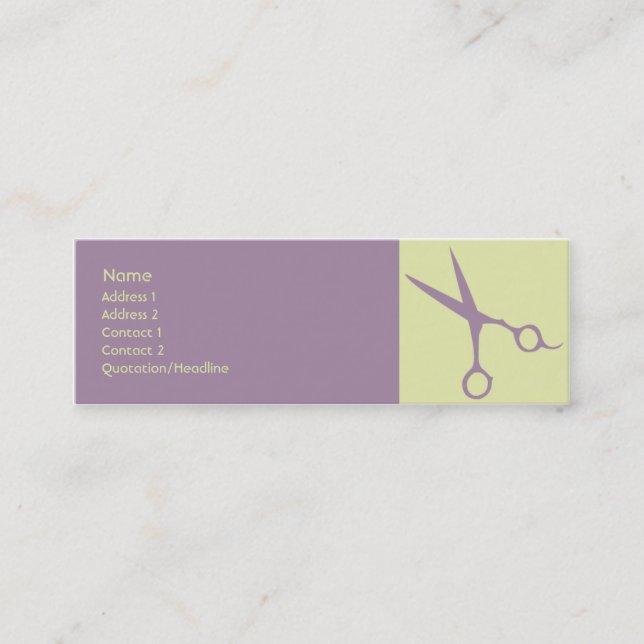 Carte De Visite Mini Ciseaux - Séché (Devant)