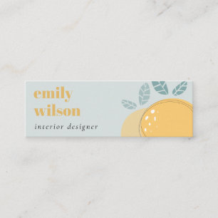 Carte De Visite Mini Citron bleu doux Abstrait Gras Citrus Fruité