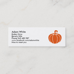 Carte De Visite Mini Citrouille