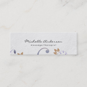 Carte De Visite Mini Classique floral / Blanc