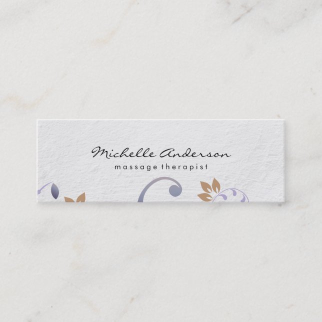 Carte De Visite Mini Classique floral / Blanc (Devant)