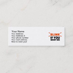 Carte De Visite Mini Clignotez si vous me voulez