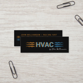 Carte De Visite Mini Climatisation moderne | Icônes de flux d'air chaud