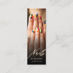 Carte De Visite Mini Clou moderne Artiste Nails Beauté Salon Manucure