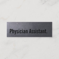 Coal Black Physicien Assistant Mini Carte de visit