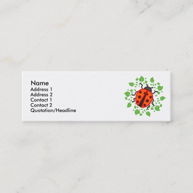 Carte De Visite Mini coccinelle rouge (Devant)