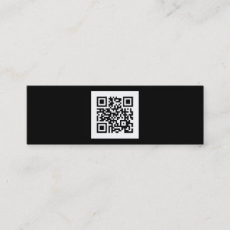 Carte De Visite Mini Code noir et blanc moderne de QR