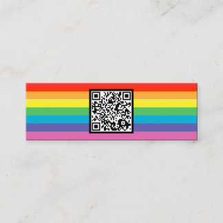 Carte De Visite Mini code QR à rayures arc-en-ciel