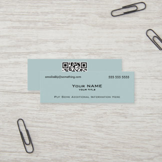 Carte De Visite Mini Code QR bleu moderne