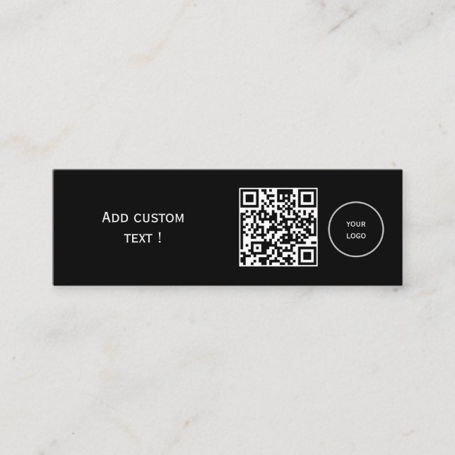 Carte De Visite Mini Code qr simple personnalisé signet affaires mini n (Devant)
