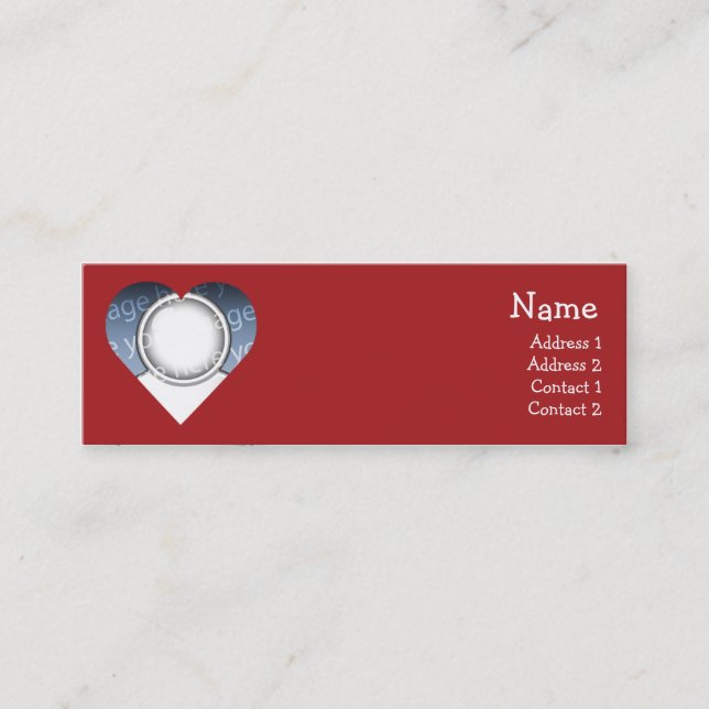 Carte De Visite Mini Coeur (Devant)