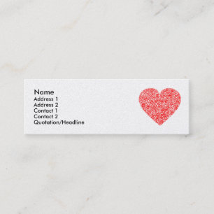 Carte De Visite Mini Coeur assemblé - or