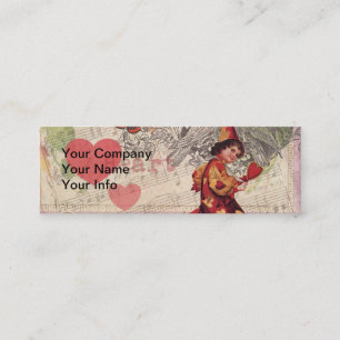 Carte De Visite Mini Cœur d'amour Chérubin de la Saint-Valentin